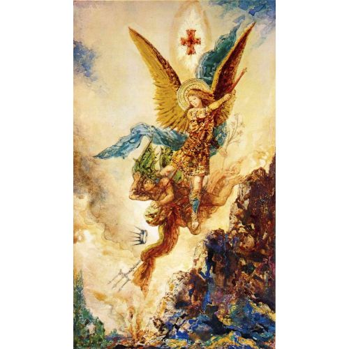 Gustave Moreau, Saint Michael Şeytanı Yeniyor Gustave Moreau, Saint Michael Şeytanı Yeniyor