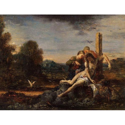 Gustave Moreau, Saint Sebastian, Aziz Kadınlar Tarafından Bakılıyor Gustave Moreau, Saint Sebastian, Aziz Kadınlar Tarafından Bakılıyor