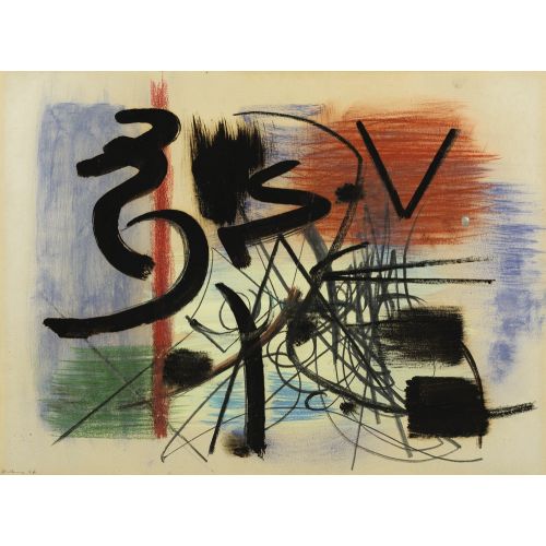 Hans Hartung, D1947-11 Hans Hartung, D1947-11 Lekecilik Sanat Akımları
