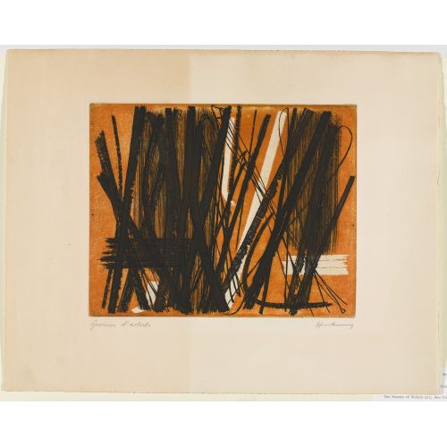 Hans Hartung, Gravür #5 Hans Hartung, Gravür #5 Lekecilik Sanat Akımları