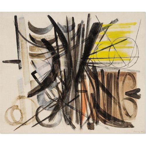 Hans Hartung, T1949-21 Hans Hartung, T1949-21 Lekecilik Sanat Akımları