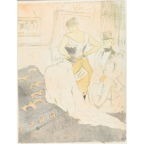 Henri De Toulouse Lautrec Fastening A Corset A Passing Conquest From The Series Elles Henri De Toulouse Lautrec Fastening A Corset A Passing Conquest From The Series Elles