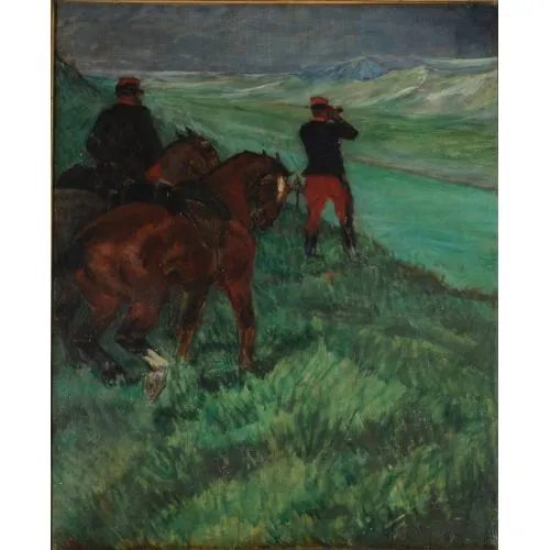 Henri De Toulouse Lautrec Officier De Reserve Post Impressionism Art Movements Canvas, Drawing Paper Prints, Reproduction Oil