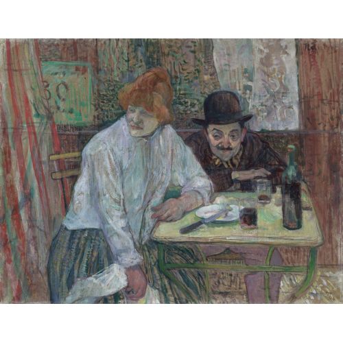 Henri De Toulouse Lautrec At The Cafe La Mie