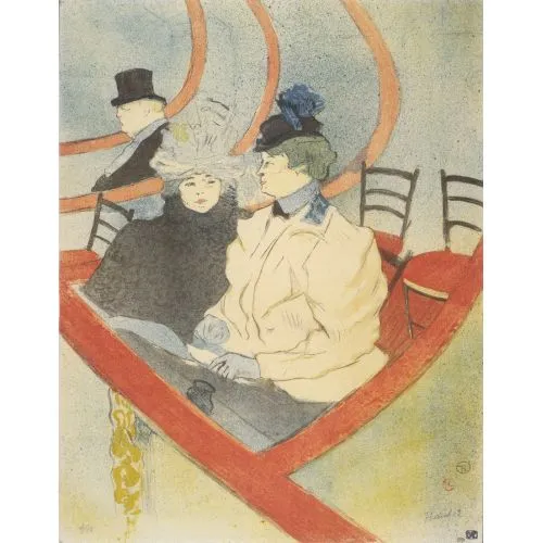 Henri De Toulouse Lautrec The Great Lodge Post Impressionism Art Movements Canvas, Drawing Paper Prints, Reproduction Oil