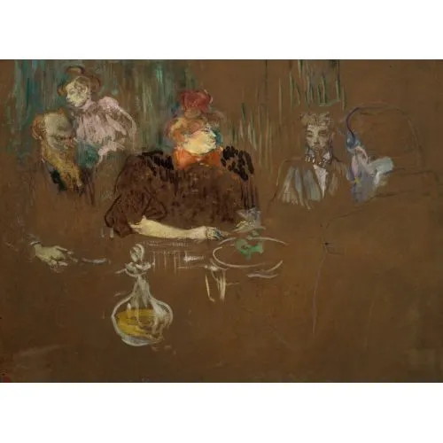 Henri De Toulouse Lautrec Mösyö Ve Madam Natanson Masasında Post Empresyonizm Henri De Toulouse Lautrec Mösyö Ve Madam Natanson Masasında Post Empresyonizm Sanat Akımları Kanvas Efektli Tablo, Resim