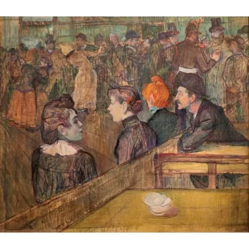Henri De Toulouse Lautrec Moulin De La Galette Post Impressionism Henri De Toulouse Lautrec Moulin De La Galette Post Impressionism Art Movements Canvas, Drawing Paper Prints, Reproduction Oil
