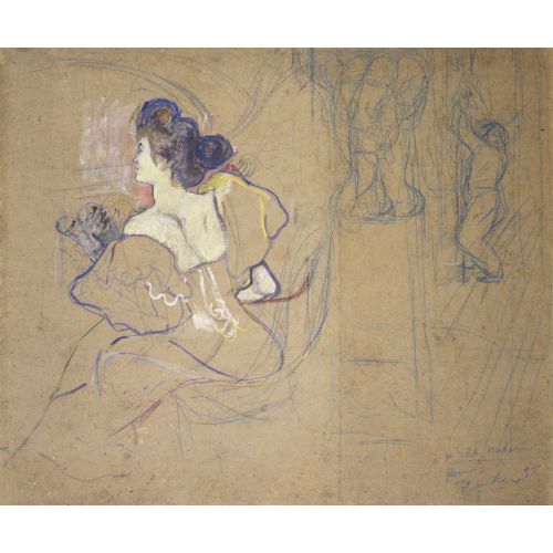 Henri De Toulouse Lautrec Madame Thadee Natanson Misia Godebska At The Theater Henri De Toulouse Lautrec Madame Thadee Natanson Misia Godebska At The Theater