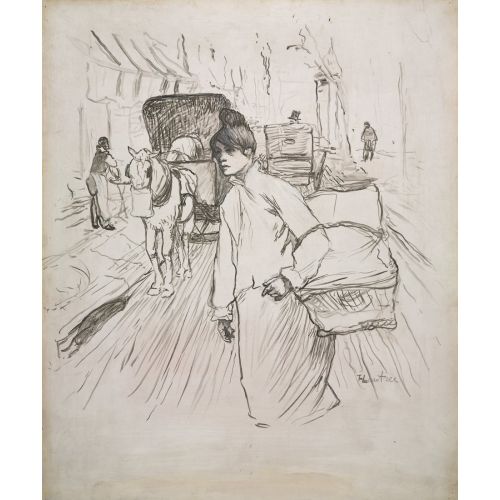 Henri De Toulouse Lautrec The Laundress Post Impressionism Art Movements Canvas, Drawing Paper Prints, Reproduction Oil Painting