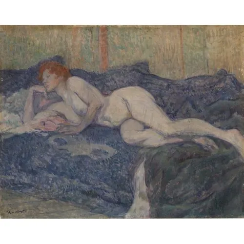 Henri De Toulouse Lautrec Nude Lying On A Couch Post Impressionism Henri De Toulouse Lautrec Nude Lying On A Couch Post Impressionism Art Movements Canvas, Drawing Paper Prints, Reproduction Oil