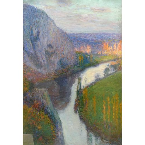 Henri Martin, Les Falaises, By The River Oil Paintings
