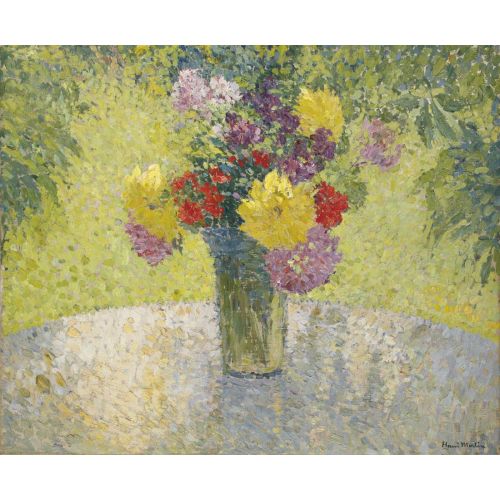 Henri Martin, Bouquet Sur La Table En Pierre De Marquayrol