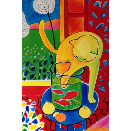 Henri Matisse, Kırmızı Balık İle Kedi Resmi Henri Matisse, Kırmızı Balık İle Kedi Resmi