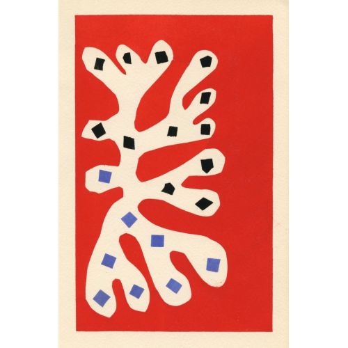 Henri Matisse, Beyaz Yosun Kırmızı Arka Plan