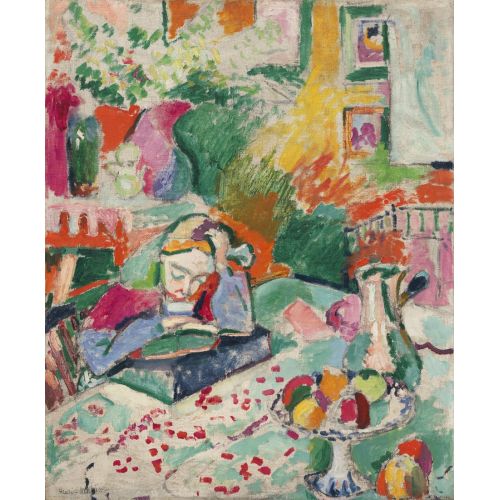 Henri Matisse, Genç Kız İç Mekan Okuma Henri Matisse, Genç Kız İç Mekan Okuma