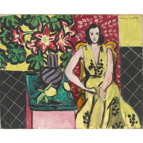 Henri Matisse, Oturan Kadın Ve Amaryllis Vazosu