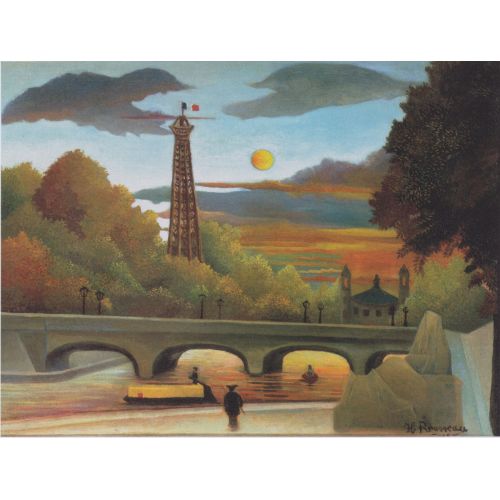 Henri Rousseau, Seine And Eiffel Tower In The Sunset Henri Rousseau, Seine And Eiffel Tower In The Sunset