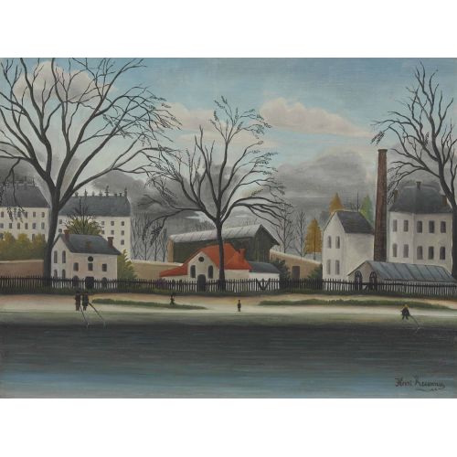 Henri Rousseau, Suburban Scene Henri Rousseau, Suburban Scene