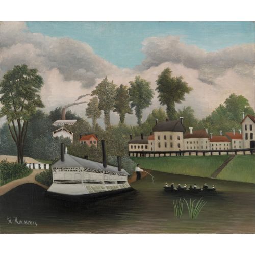 Henri Rousseau, Charenton Köprüsündeki Çamaşır Teknesi Henri Rousseau, Charenton Köprüsündeki Çamaşır Teknesi