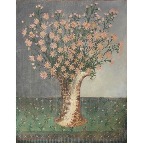 Henri Rousseau, Vase De Fleurs Sur Un Tapis A Franges
