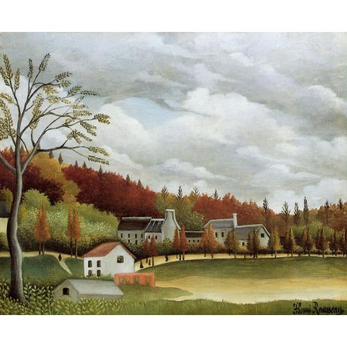 Henri Rousseau, Bievre-Sur-Gentilly Görünümü Henri Rousseau, Bievre-Sur-Gentilly Görünümü