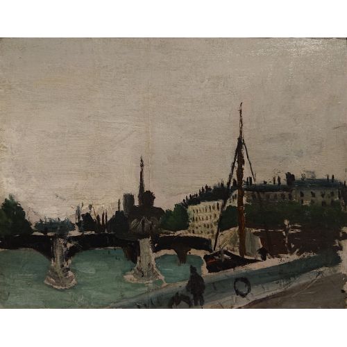 Henri Rousseau, View Of The Ile Saint Louis From The Quai Henri Iv Study