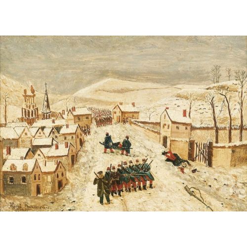 Henri Rousseau, Askeri Sahne Ile Kış Manzarası Henri Rousseau, Askeri Sahne Ile Kış Manzarası