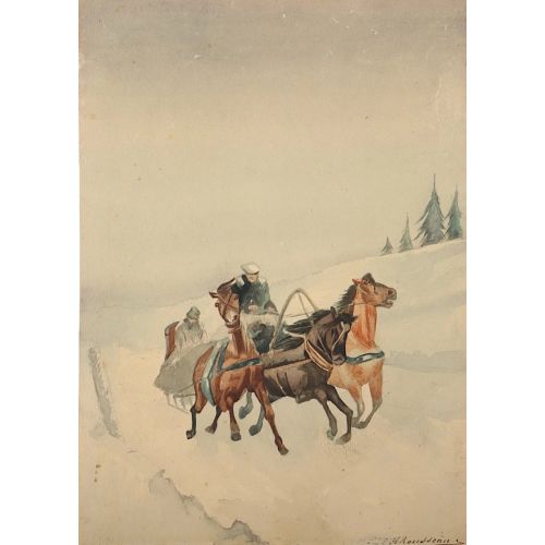Henri Rousseau, Winterliche Troikafahrt