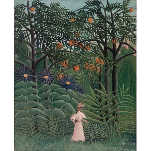 Henri Rousseau, Egzotik Ormanda Yürüyen Kadın Henri Rousseau, Egzotik Ormanda Yürüyen Kadın