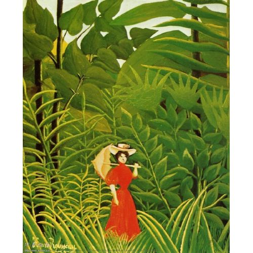 Henri Rousseau, Egzotik Ormanda Şemsiyeli Kadın Henri Rousseau, Egzotik Ormanda Şemsiyeli Kadın