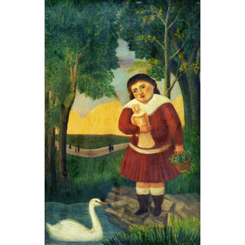 Henri Rousseau, Bir Peyzajda Bebekli Çocuk Henri Rousseau, Bir Peyzajda Bebekli Çocuk
