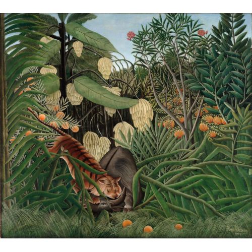 Henri Rousseau, Bir Kaplan Ve Bir Manda Arasında Dövüş Henri Rousseau, Bir Kaplan Ve Bir Manda Arasında Dövüş