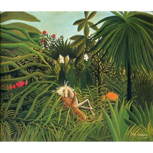 Henri Rousseau, Bir Ata Saldıran Jaguar Henri Rousseau, Bir Ata Saldıran Jaguar