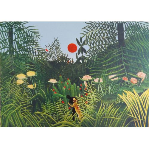 Henri Rousseau, Jaguar Attacking A Negro Henri Rousseau, Jaguar Attacking A Negro