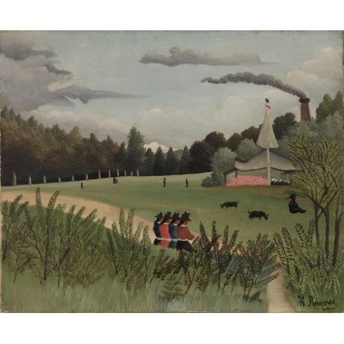 Henri Rousseau, Dört Genç Kız Ve Manzara Henri Rousseau, Dört Genç Kız Ve Manzara