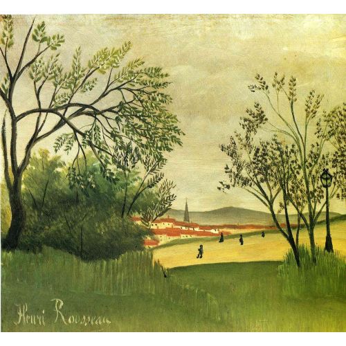 Henri Rousseau, Landscape With Church Spire Henri Rousseau, Landscape With Church Spire