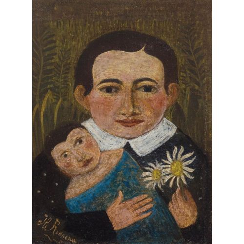 Henri Rousseau, La Petite Fille A La Poupee Et Aux Deux Marguerites Henri Rousseau, La Petite Fille A La Poupee Et Aux Deux Marguerites