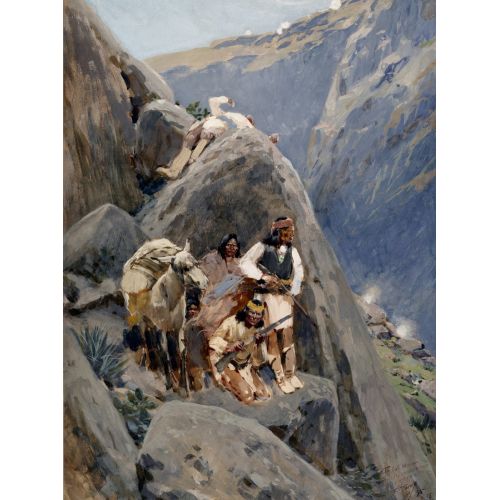 Henry Francois Farny, Apache Indians In The Mountains