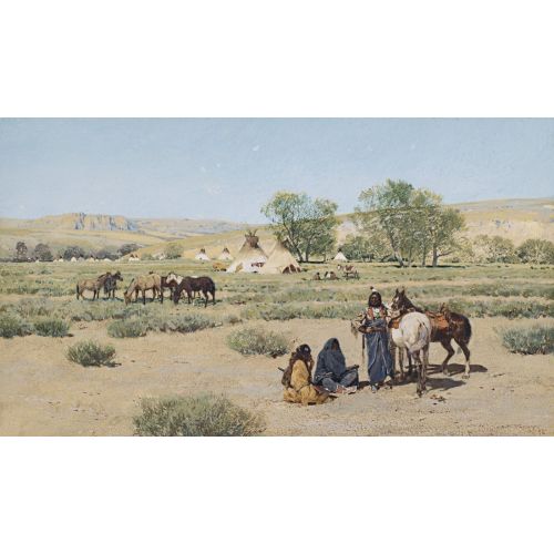Henry Francois Farny, Indian Encampment
