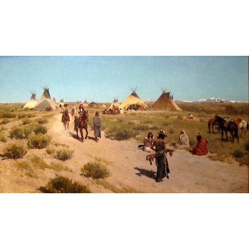 Henry Francois Farny, Hunting Camp On The Plains