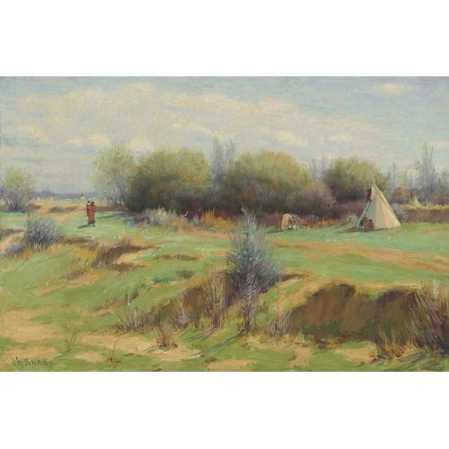 Henry Francois Farny, Indian Encampment In Spring
