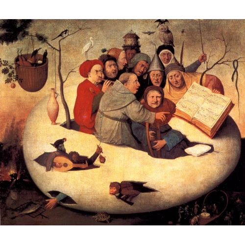 Hieronymus Bosch, Concert In The Egg Renaissance Paintings Art Movements Canvas, Drawing Paper Prints, Reproduction Oil Painting