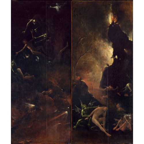 Hieronymus Bosch, Hell 2 People Canvas Prints Canvas, Drawing Paper Prints, Reproduction Oil Painting and High Resolution Image