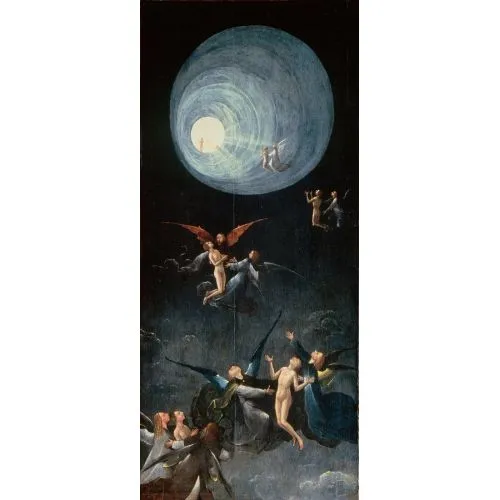 Hieronymus Bosch, Kutsanmışın Göğe Yükselişi İnsanlar Hieronymus Bosch, Kutsanmışın Göğe Yükselişi İnsanlar Baskı Tablo Kanvas Efektli Tablo, Resim Kağıdı Baskısı