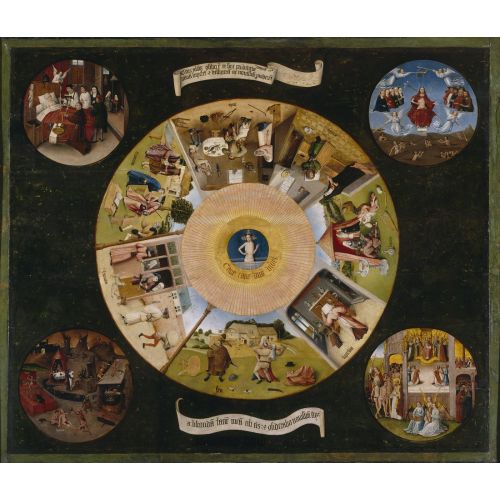 Hieronymus Bosch, The Seven Deadly Sins And The Four Last Things People Hieronymus Bosch, The Seven Deadly Sins And The Four Last Things People Canvas Prints Canvas, Drawing Paper Prints, Reproduction