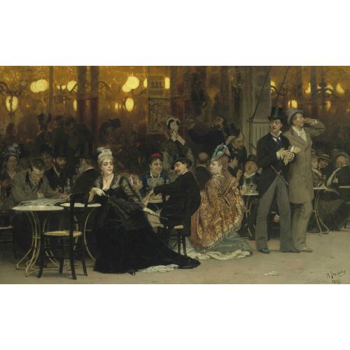 Ilya Repin, A Parisian Cafe Ilya Repin, A Parisian Cafe