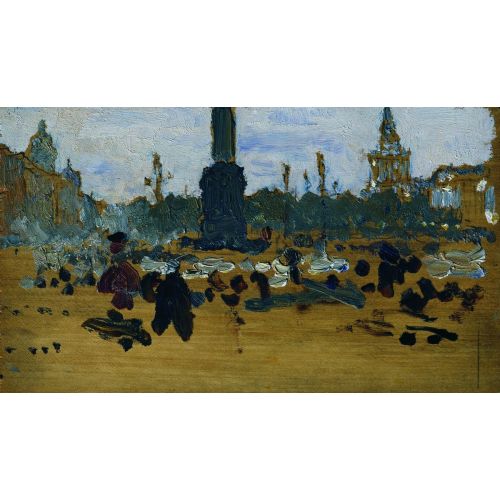 Ilya Repin, On Palace Square In St. Petersburg Ilya Repin, On Palace Square In St. Petersburg