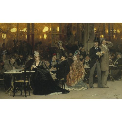 Ilya Repin, Parisian Cafe Ilya Repin, Parisian Cafe