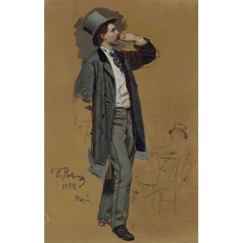 İlya Repin, A Parisian Cafe İçin Çalışma 2 İlya Repin, A Parisian Cafe İçin Çalışma 2