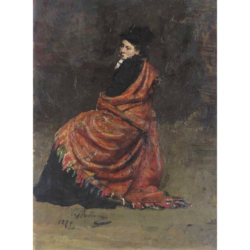 Ilya Repin, Study For A Parisian Cafe: A Woman Seated Ilya Repin, Study For A Parisian Cafe: A Woman Seated